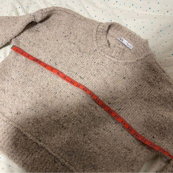 ZARA Oatmeal Knit Sweater Cream Light Grey - M - Picture 8 of 12